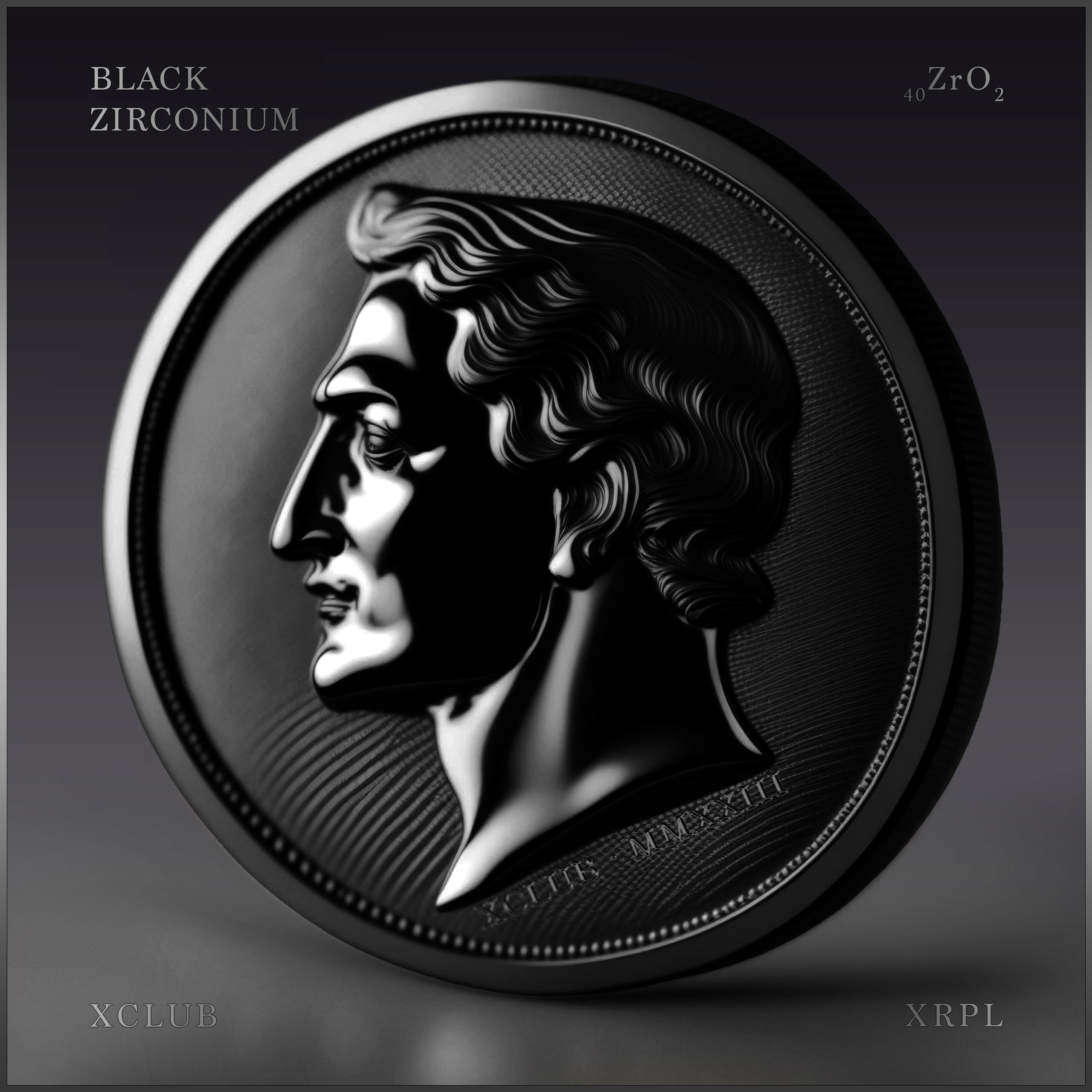 xClub coin NFT black zirconium