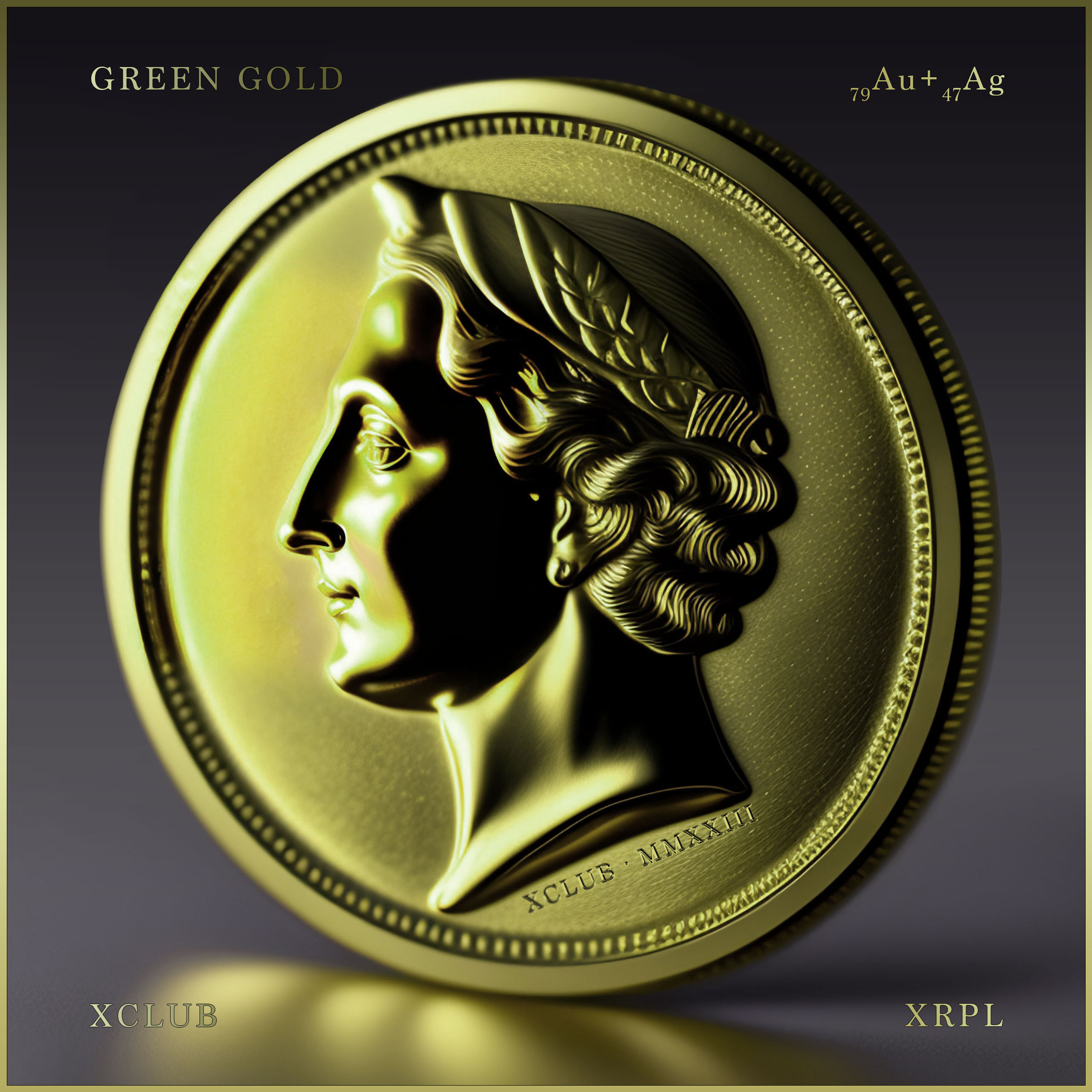 xClub coin NFT green gold