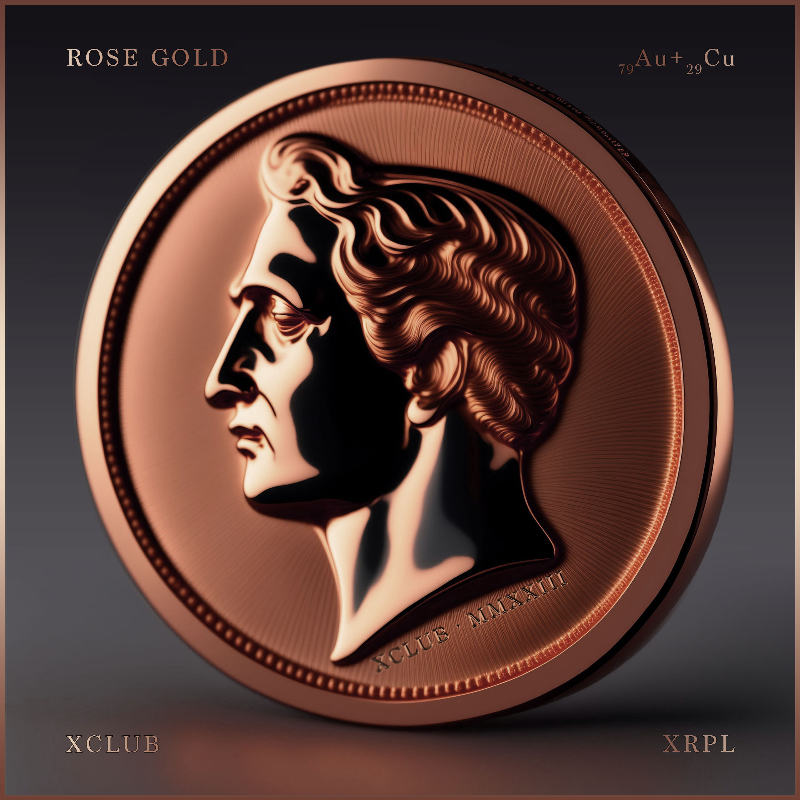 xClub coin NFT rose gold